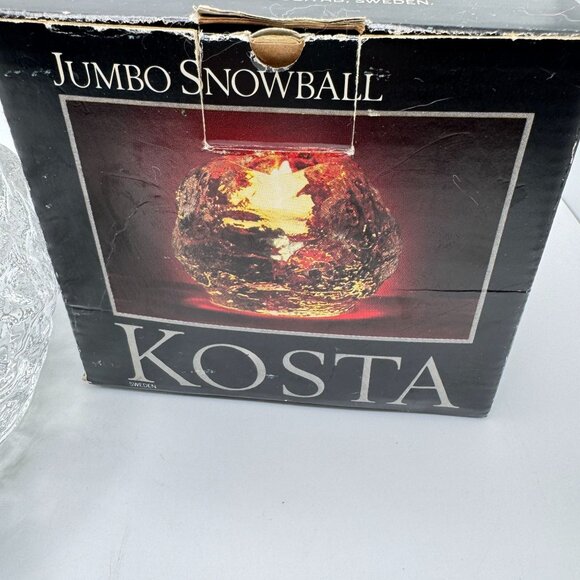 Vtg Kosta Boda Sweden Snowball Candleholder Hand Blown Scandinavian Art MCM 70s - Picture 11 of 13